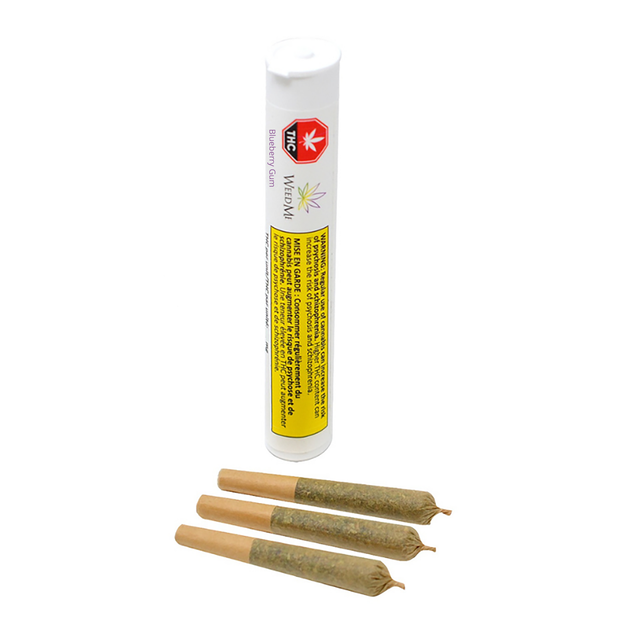 WEED ME BLACKBERRY GUM (IND) PRE-ROLL - 0.5G X 3