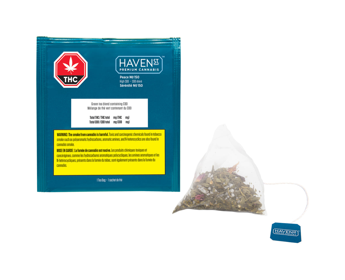 HAVEN ST NO 150 PEACE TEA CBD (H) TEA BAGS - 20MG CBD X 1