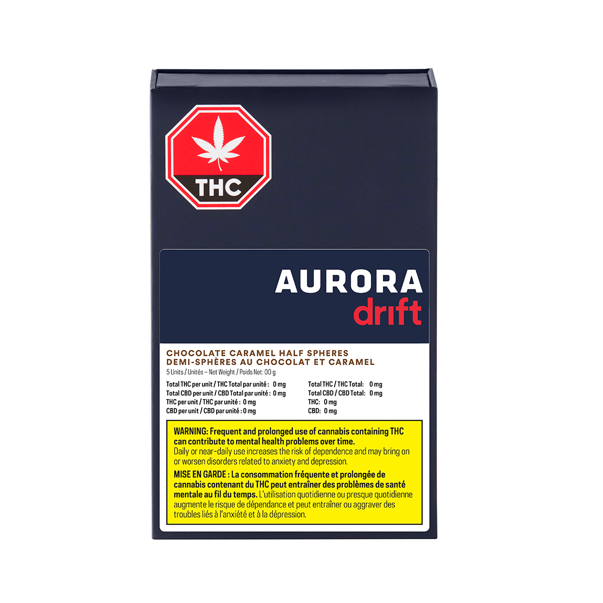 AURORA DRIFT HALF MOON CARAMEL (S) CHOC - 2MG THC X 5