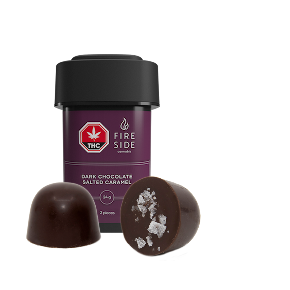 FIRESIDE DARK SALTED CARAMEL (H) CHOC - 5MG THC X 2
