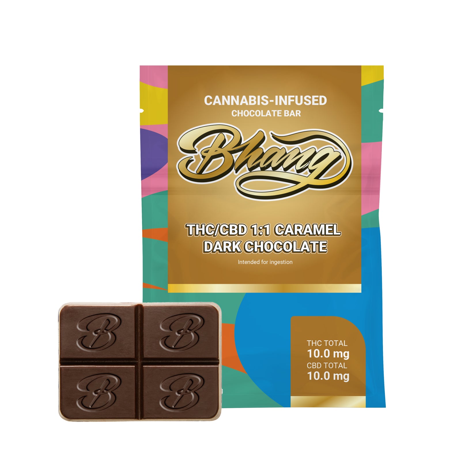 BHANG DRK CHOC CARAMEL (H) CHOC - 2.5MG THC : 2.5MG CBD X 4