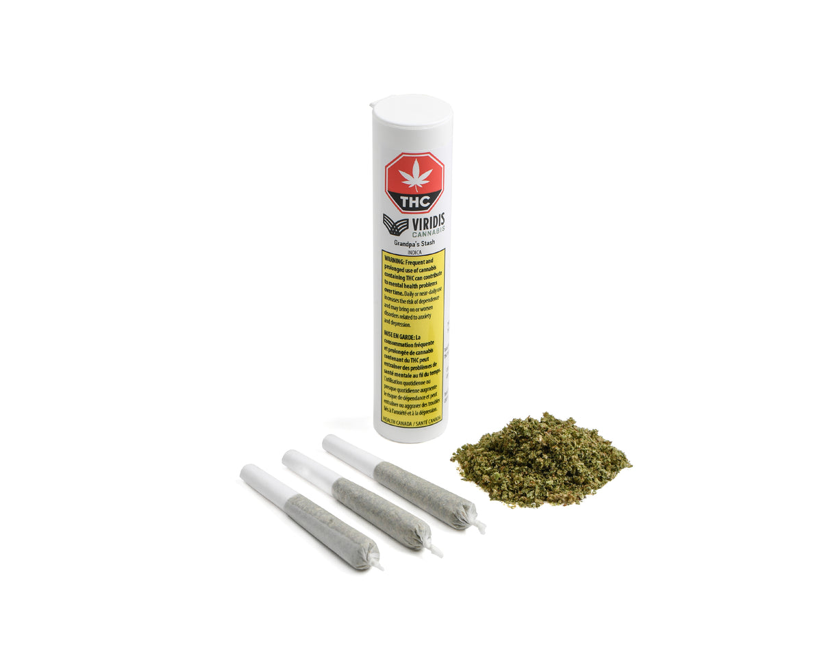 VIRIDIS GRANDPA'S STASH (IND) PRE-ROLL - 0.5G X 3