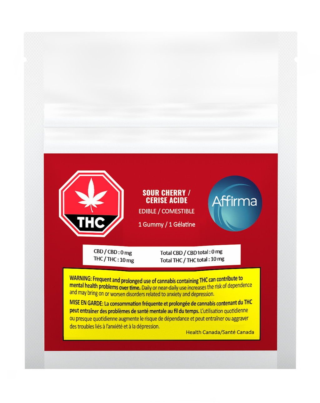 AFFIRMA SOUR CHERRY (H) CHEW - 10MG THC X 1