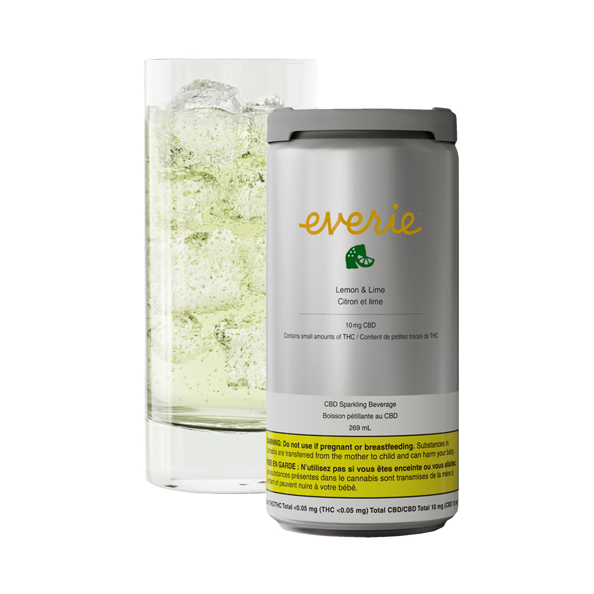 EVERIE LEMON & LIME SPARKLING WATER (H) BEV - 10MG CBD X 269