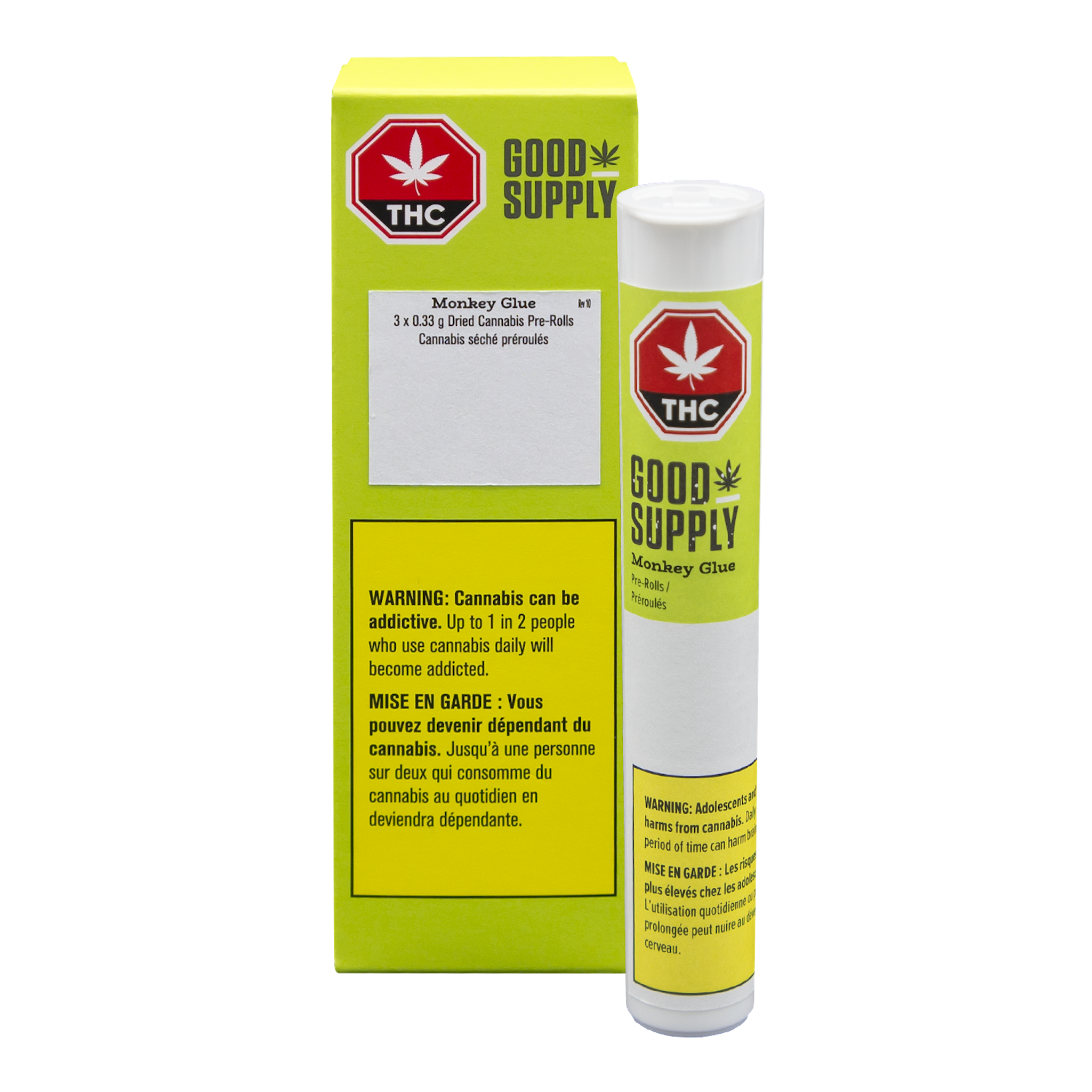 GOOD SUPPLY MONKEY GLUE (H) PRE-ROLL - 0.33G X 3