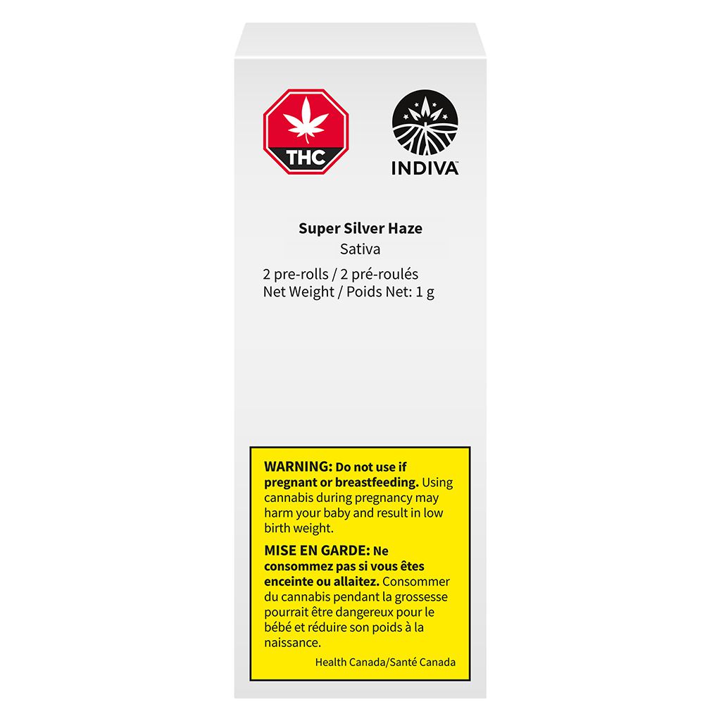INDIVA SUPER SILVER HAZE (S) PRE-ROLLS - 0.5G X 2