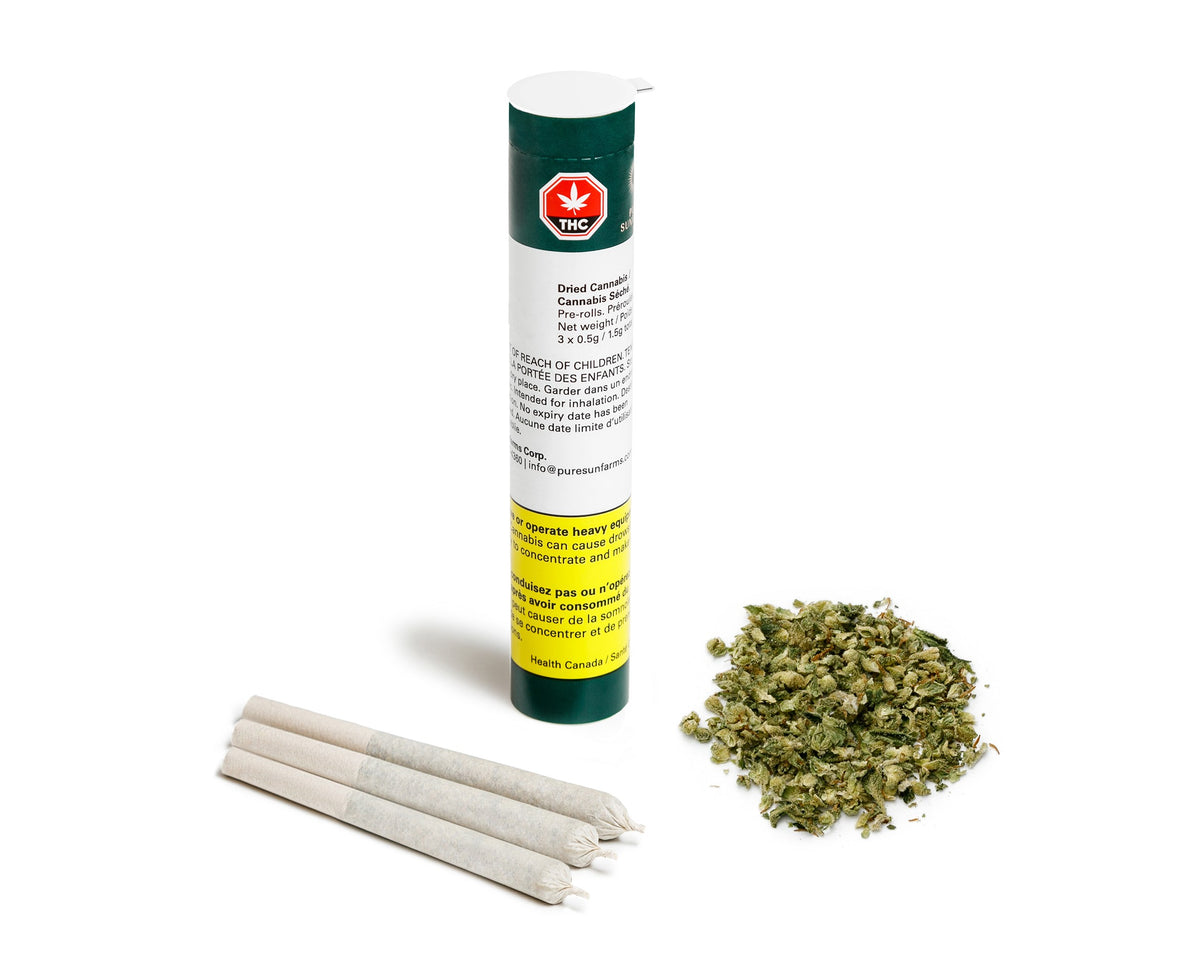 PURE SUNFARMS AFGHAN KUSH (IND) PRE-ROLL - 0.5G X 3