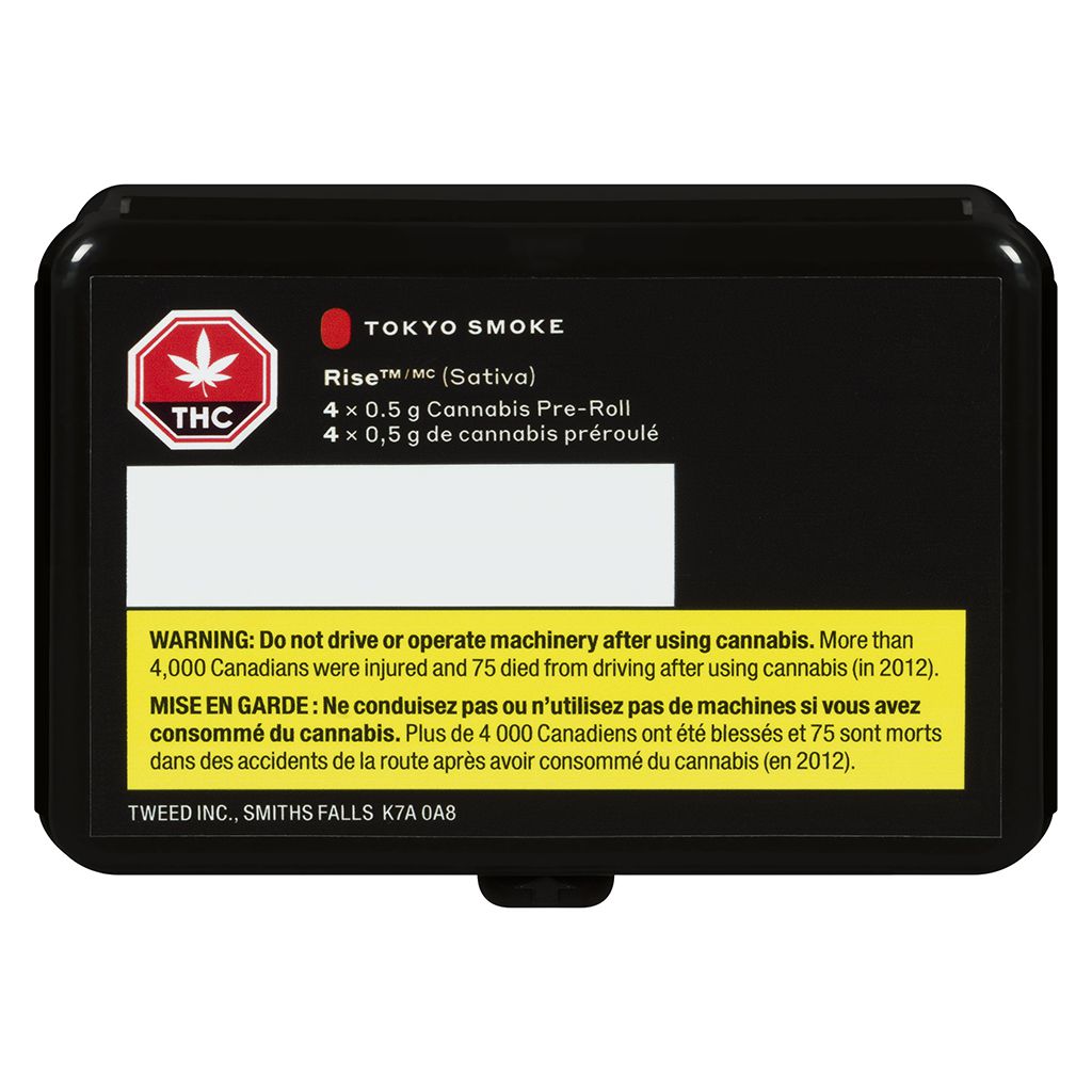 TOKYO SMOKE RISE (S) PRE-ROLLS - 0.5G X 4