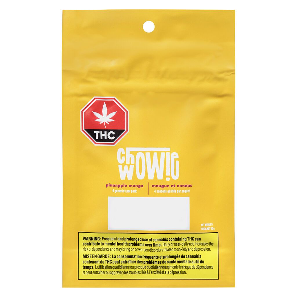 CHOWIE WOWIE MANGO/PINE (H) CHEW - 2.5MG THC : 2.5MG CBD X 4