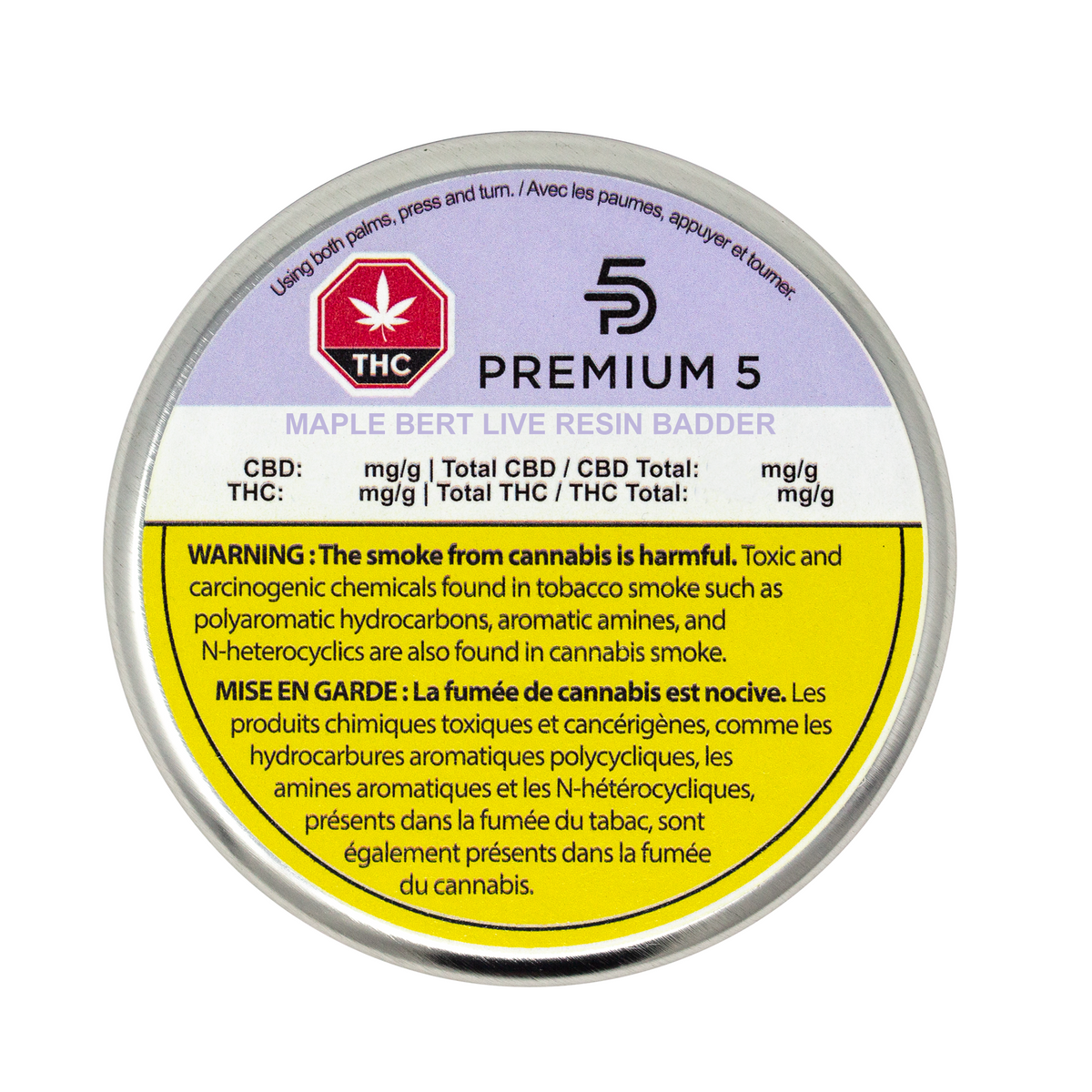 PREMIUM 5 MAPLE BERT (H) LIVE RESIN BADDER - 0.5G