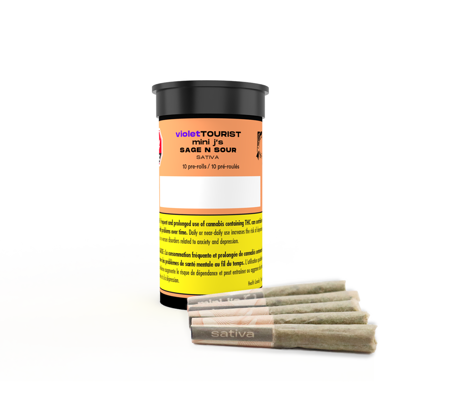 VIOLET TOURIST SAGE N SOUR (S) PRE-ROLL - 0.35G X 10