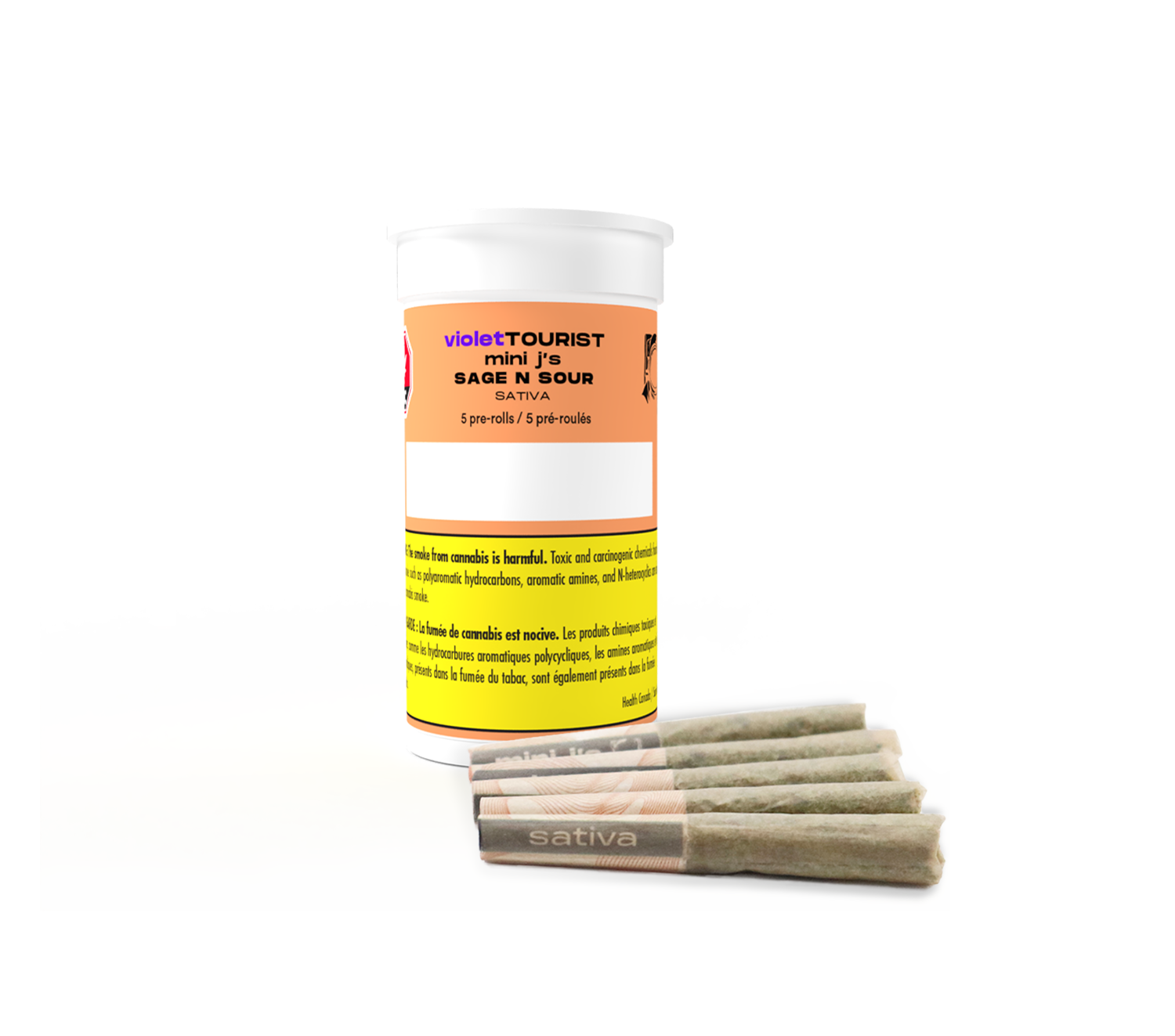 VIOLET TOURIST SAGE N SOUR (S) PRE-ROLL - 0.35G X 5