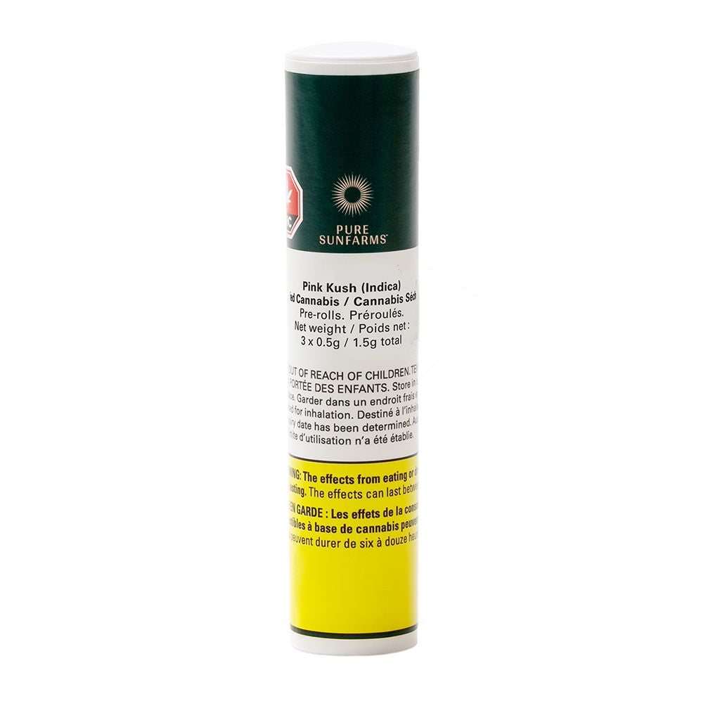 PURE SUNFARMS PINK KUSH (IND) PRE-ROLL - 0.5G X 3