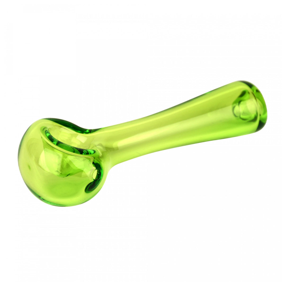 RED EYE GLASS SOLID COLOUR SPOON W/ ASH CATCHER/SCREEN 4.5"