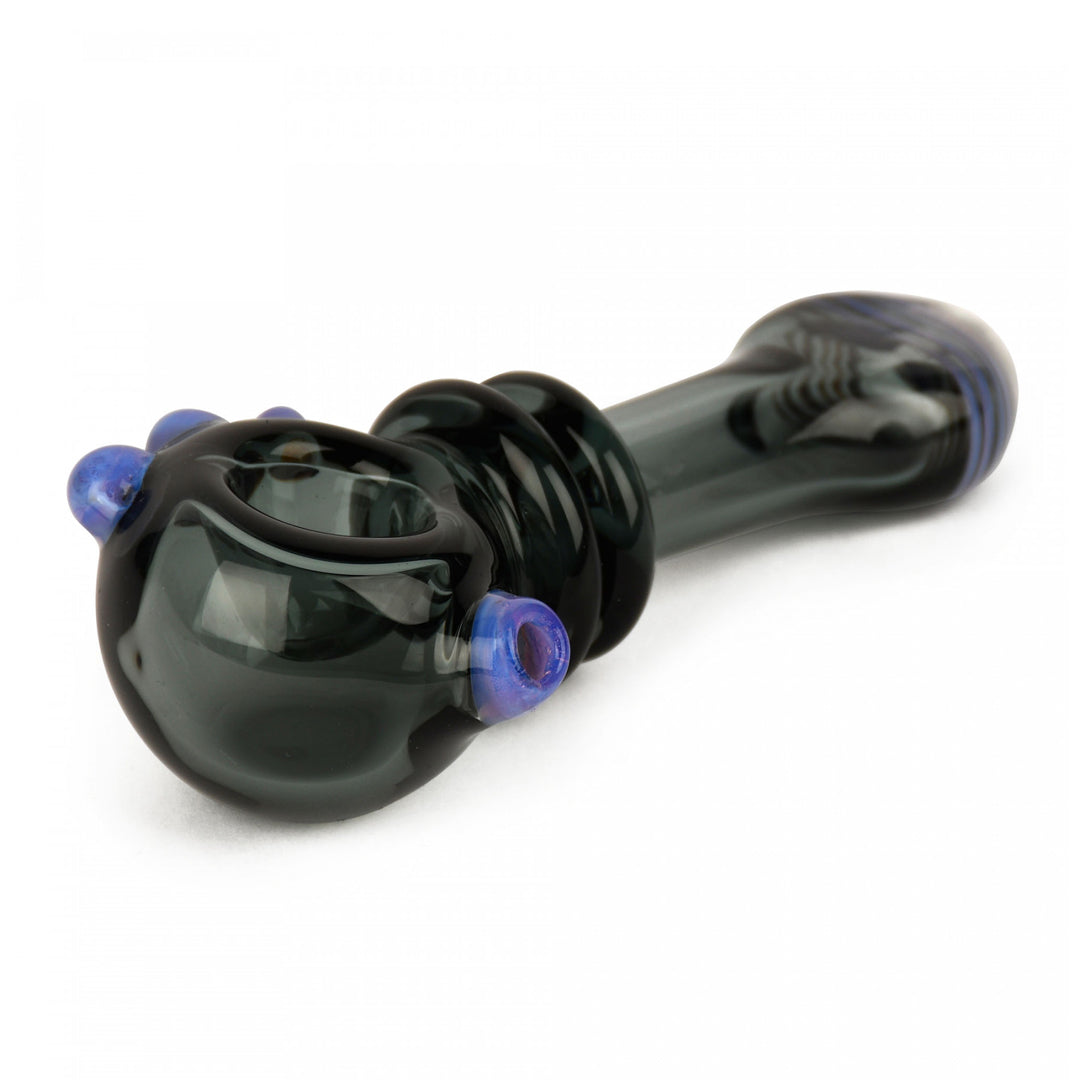RED EYE GLASS FLATTY WRAP HAND PIPE 4"