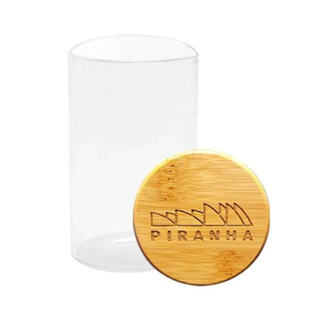 PIRANHA GLASS JAR WITH BAMBOO LID - LARGE