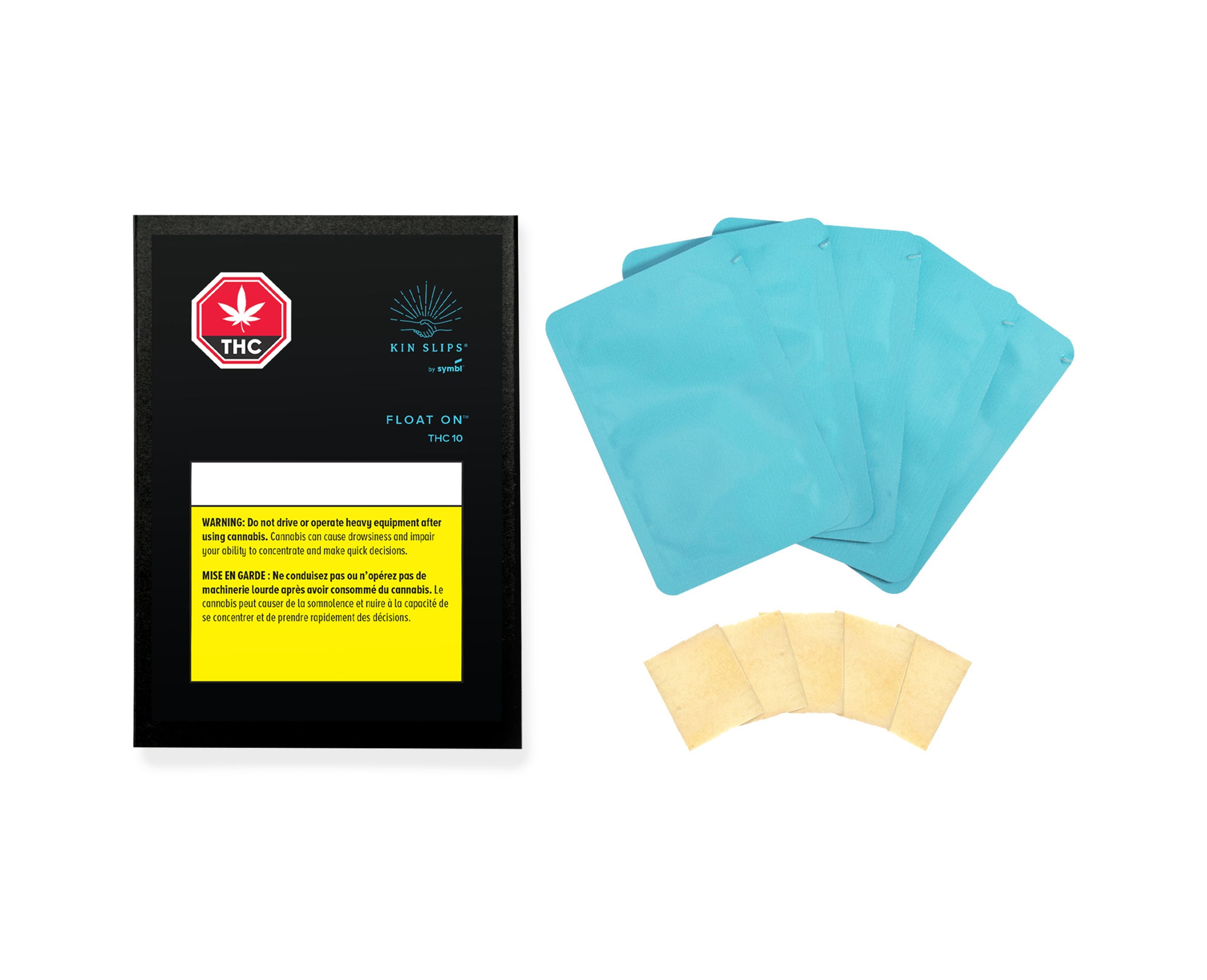 KIN SLIPS FLOAT ON THC 5 (IND) STRIPS - 10PK