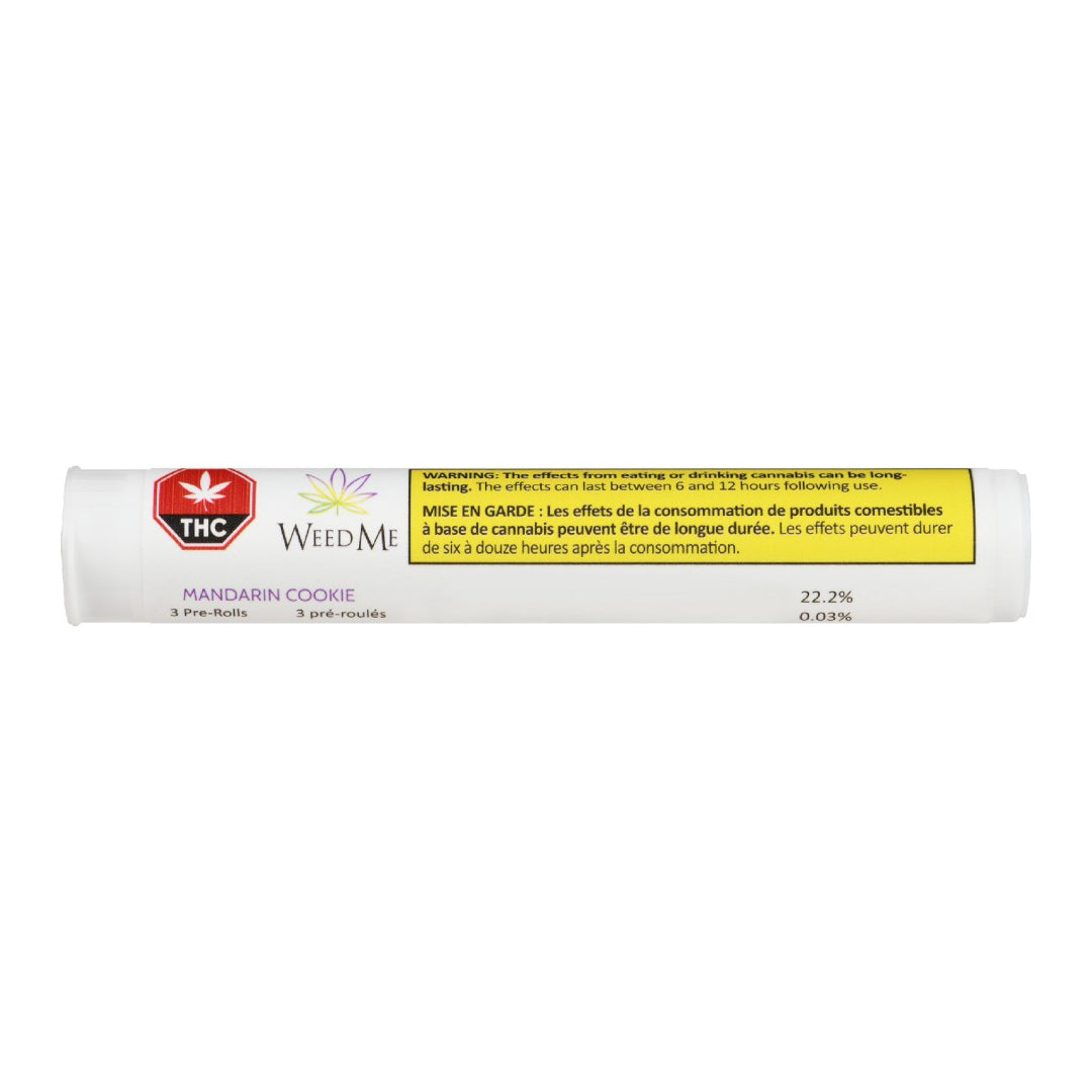 WEED ME MANDARIN COOKIE (S) PRE-ROLL - 0.5G X 3