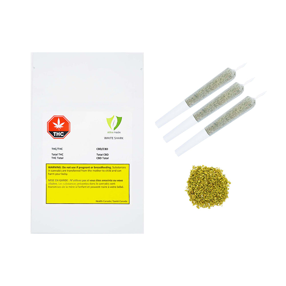 ABBA MEDIX WHITE SHARK (S) PRE-ROLL - 0.5G X 3