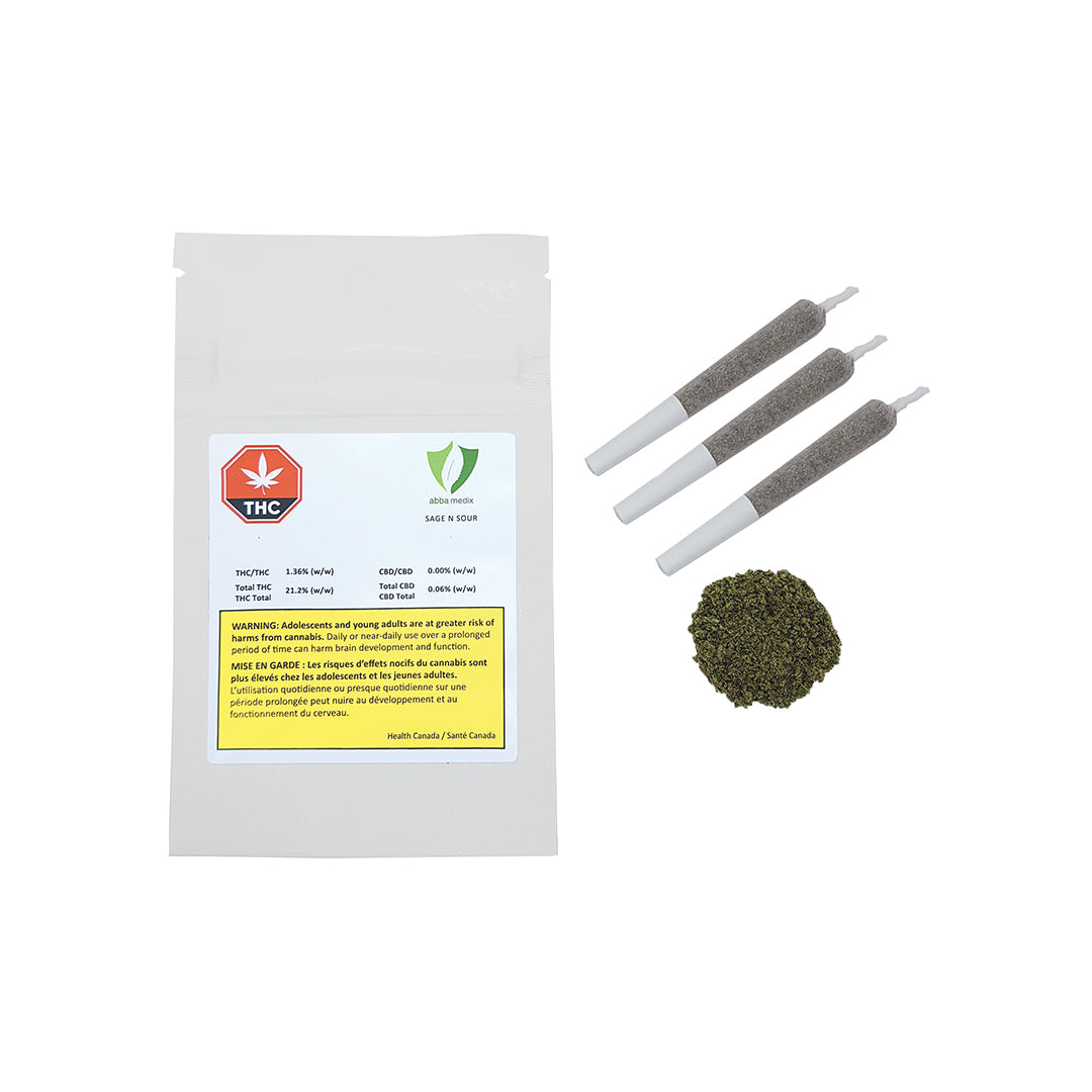 ABBA MEDIX SAGE N SOUR (S) PRE-ROLL - 0.5G X 3