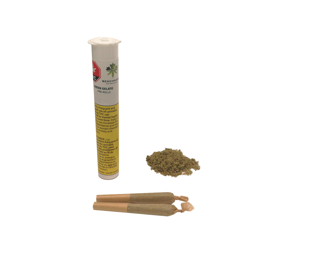 BENCHMARK GREEN GELATO (IND) PRE-ROLL - 0.5G X 2