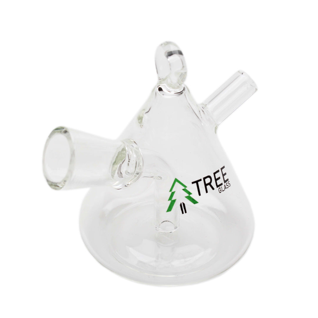 TREE GLASS DOOBIE BUBBLER - PYRAMID