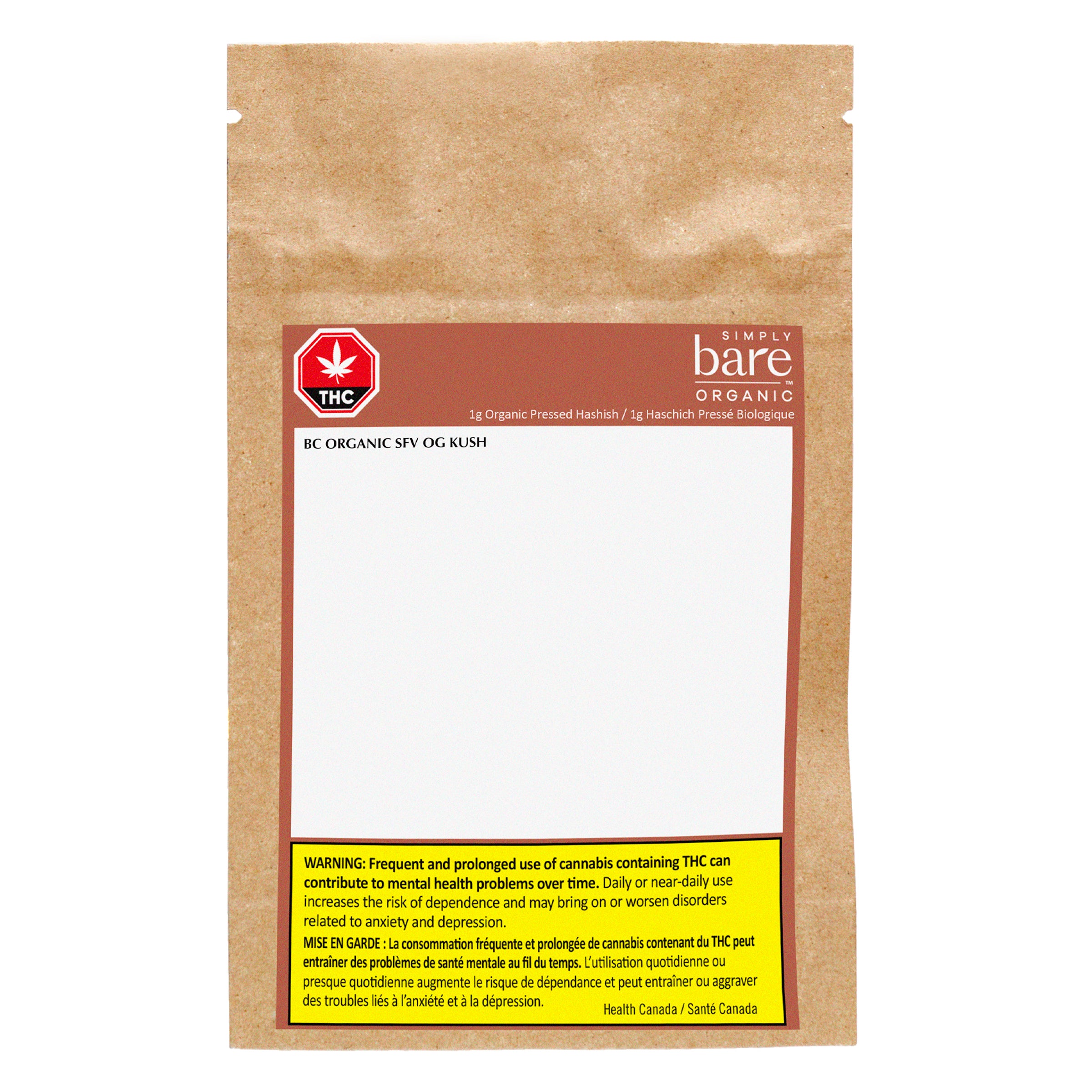 SIMPLY BARE SFV OG KUSH (IND) PRESSED HASH - 1G