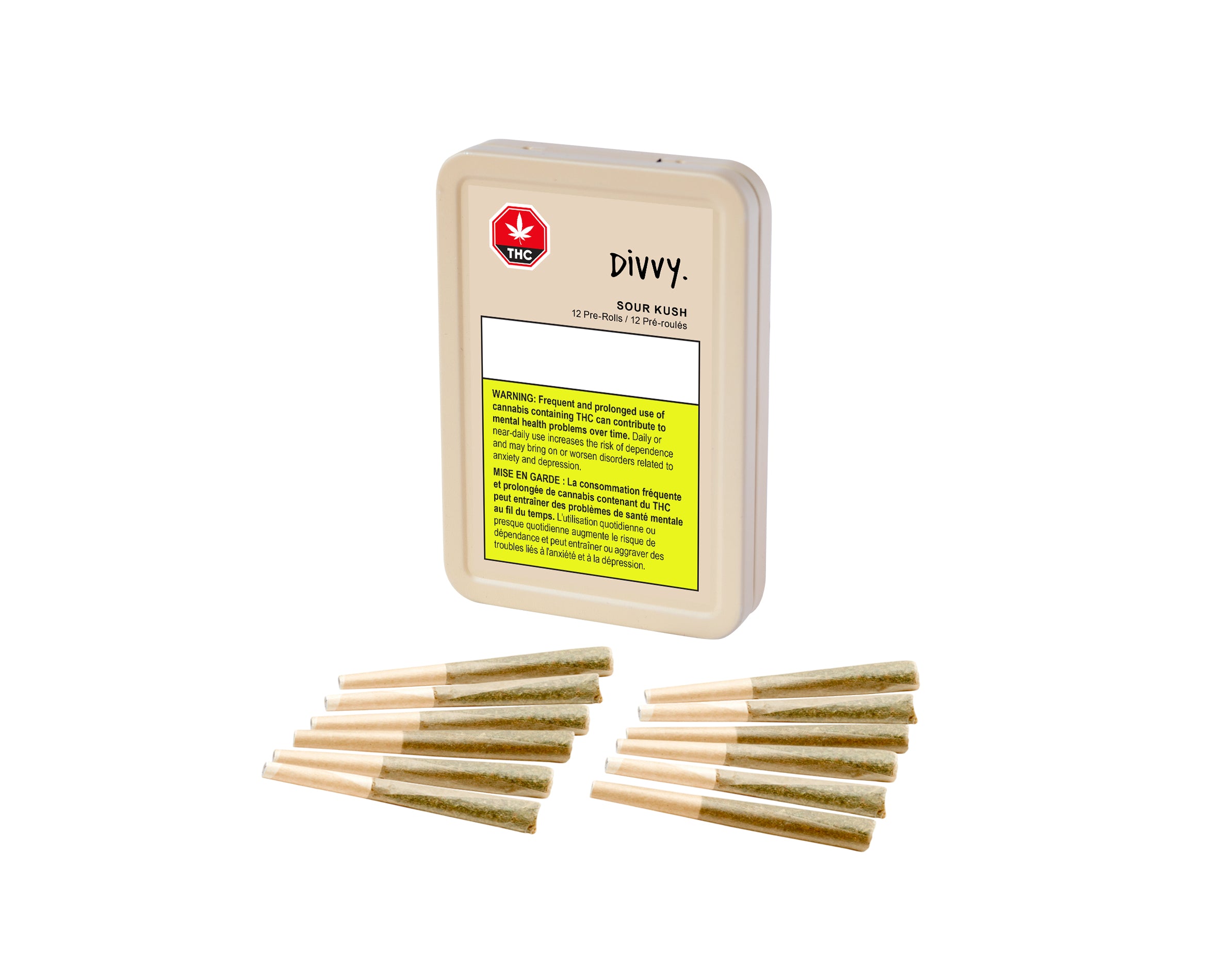 DIVVY SOUR KUSH (H) PRE-ROLL - 0.35G X 12