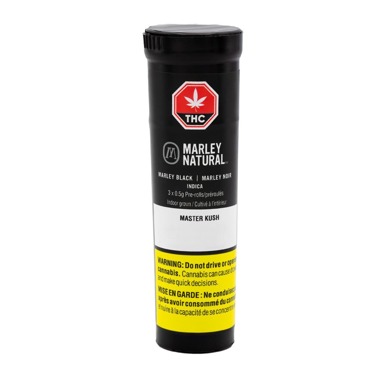 MARLEY NATURAL BLACK MASTER KUSH (IND) PRE-ROLL - 0.5G X 3