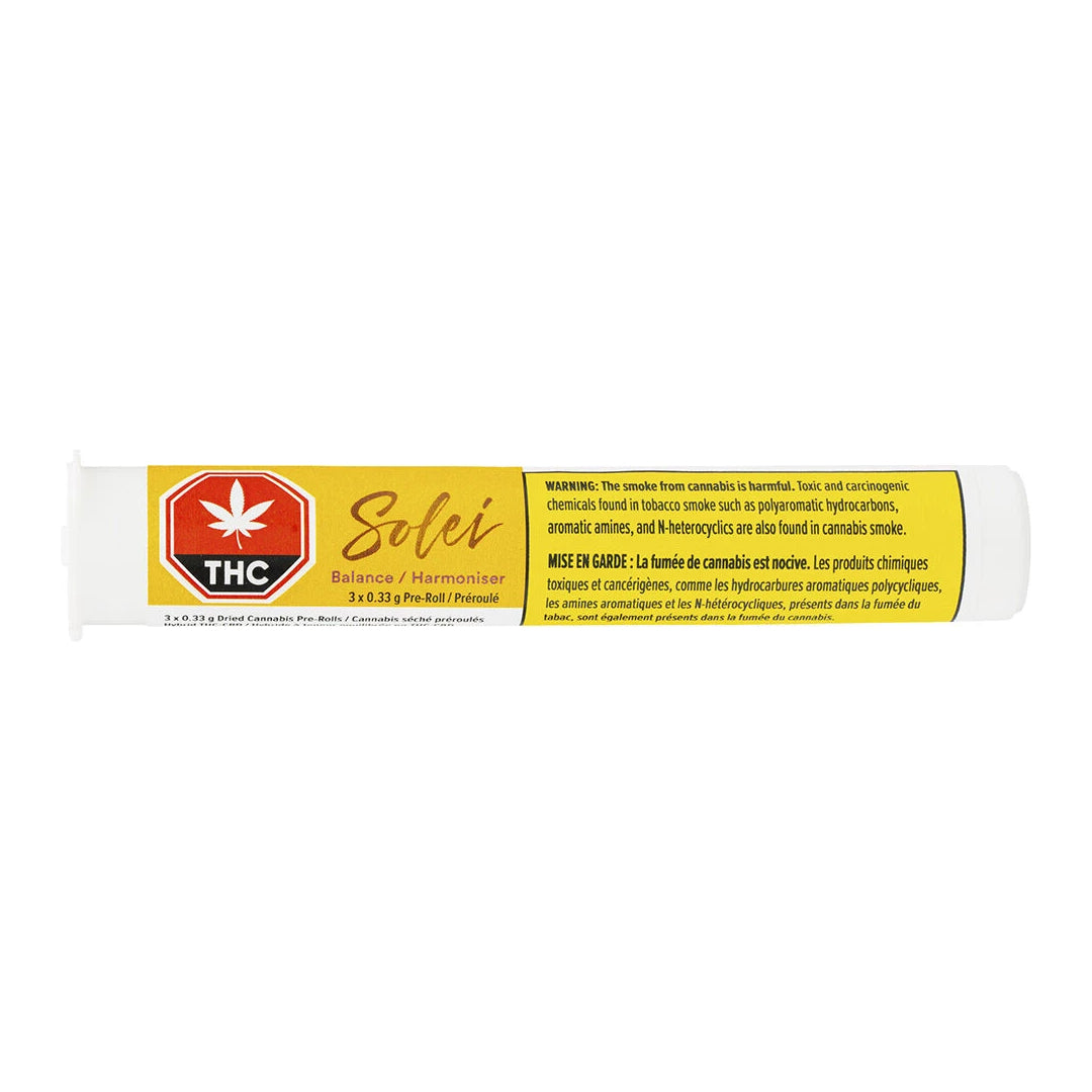 SOLEI BALANCE 1:1 (H) PRE-ROLL - 0.33G X 3