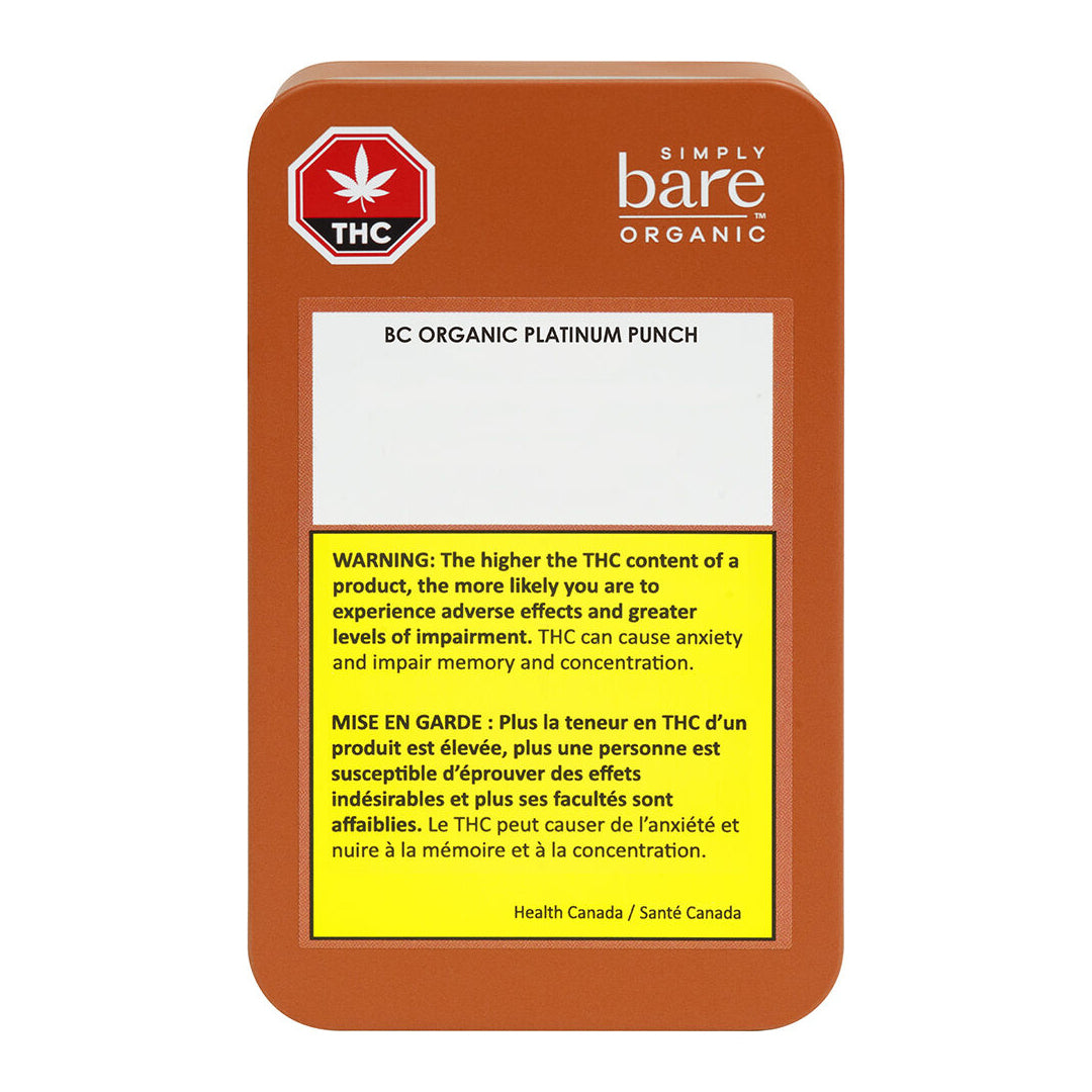 SIMPLY BARE ORGANIC PLATINUM PUNCH (IND) PRE-ROLL - 0.5G X 3