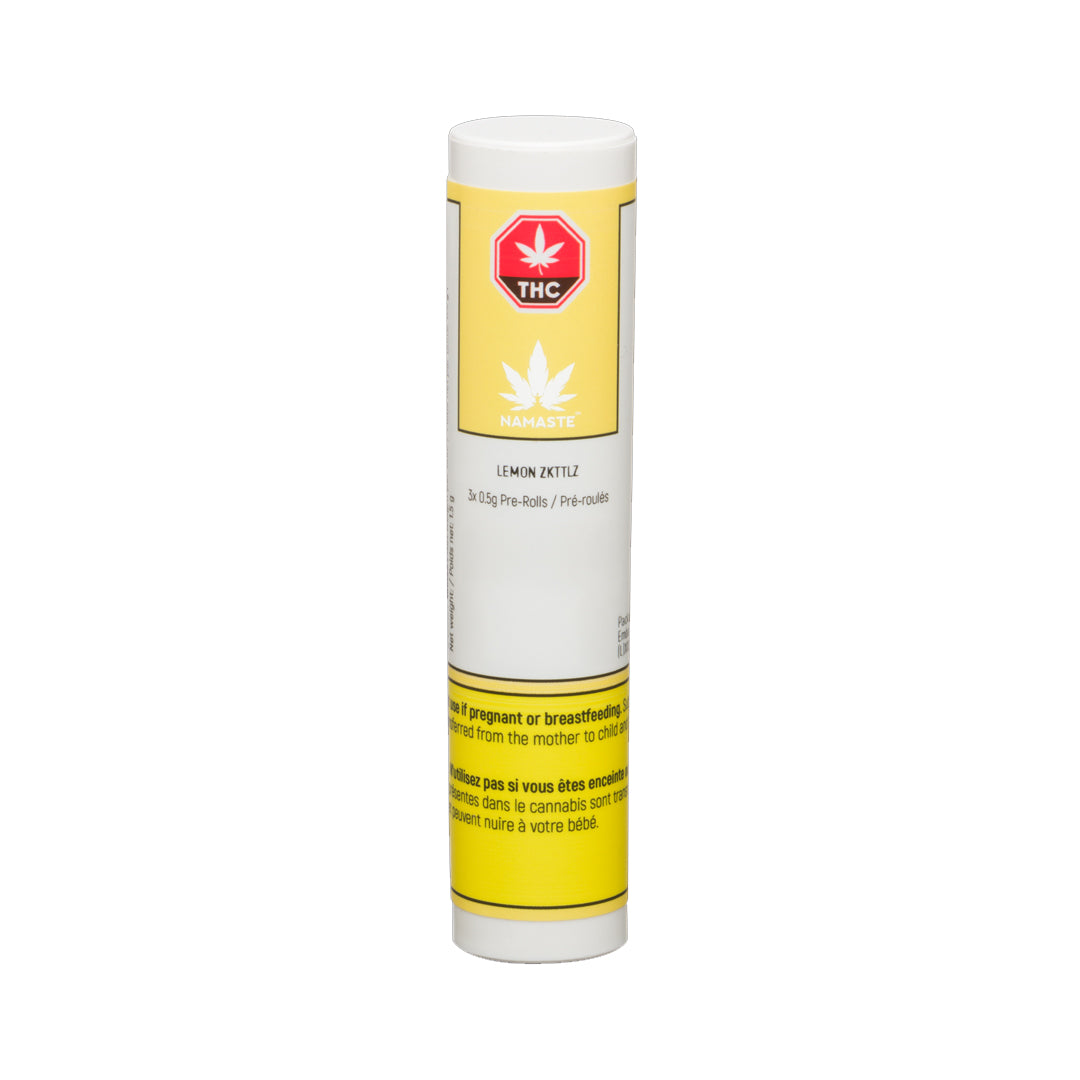 NAMASTE LEMON ZKTTLZ (S) PRE-ROLL - 0.5G X 3