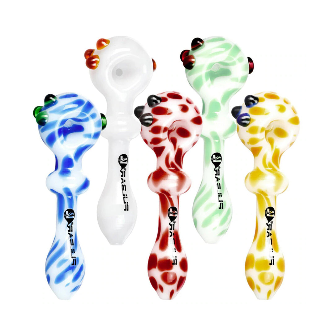 PULSAR 5" CREME SWIRL SPOON PIPE