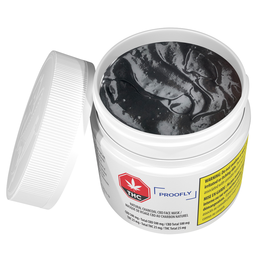 PROOFLY NATURAL CHARCOAL CBD (S) FACE MASK - 100G