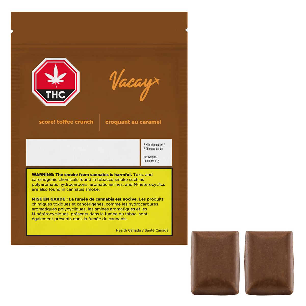 VACAY SCORE! TOFFEE CRUNCH BITES (H) CHOC - 5MG X 2