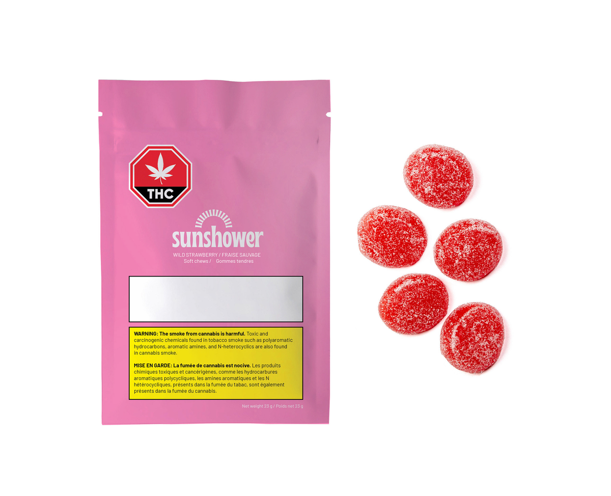 SUNSHOWER WILD STRAWBERRY (H) CHEW - 2MG X 5