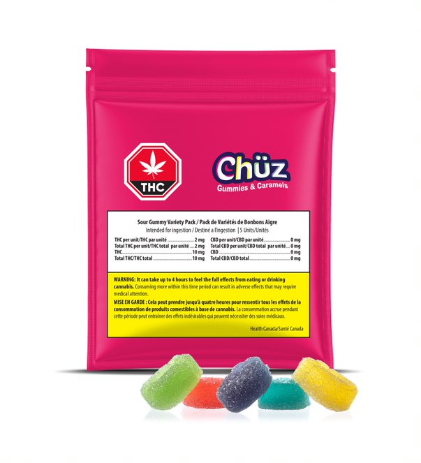 CHUZ SOUR VARIETY (H) CHEW - 2MG X 5