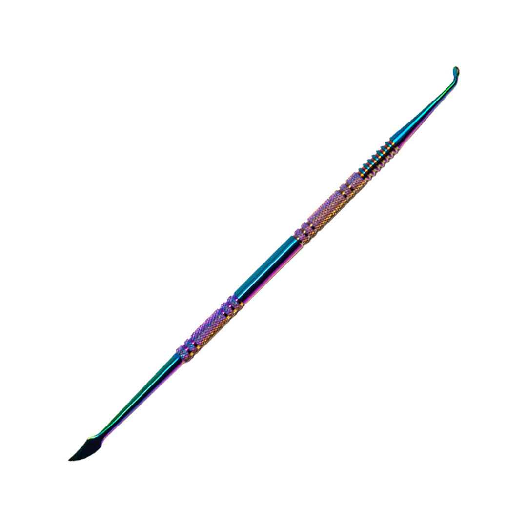 NON BRANDED RAINBOW DABBING TOOL W/ SHARP POINT & SCOOPER