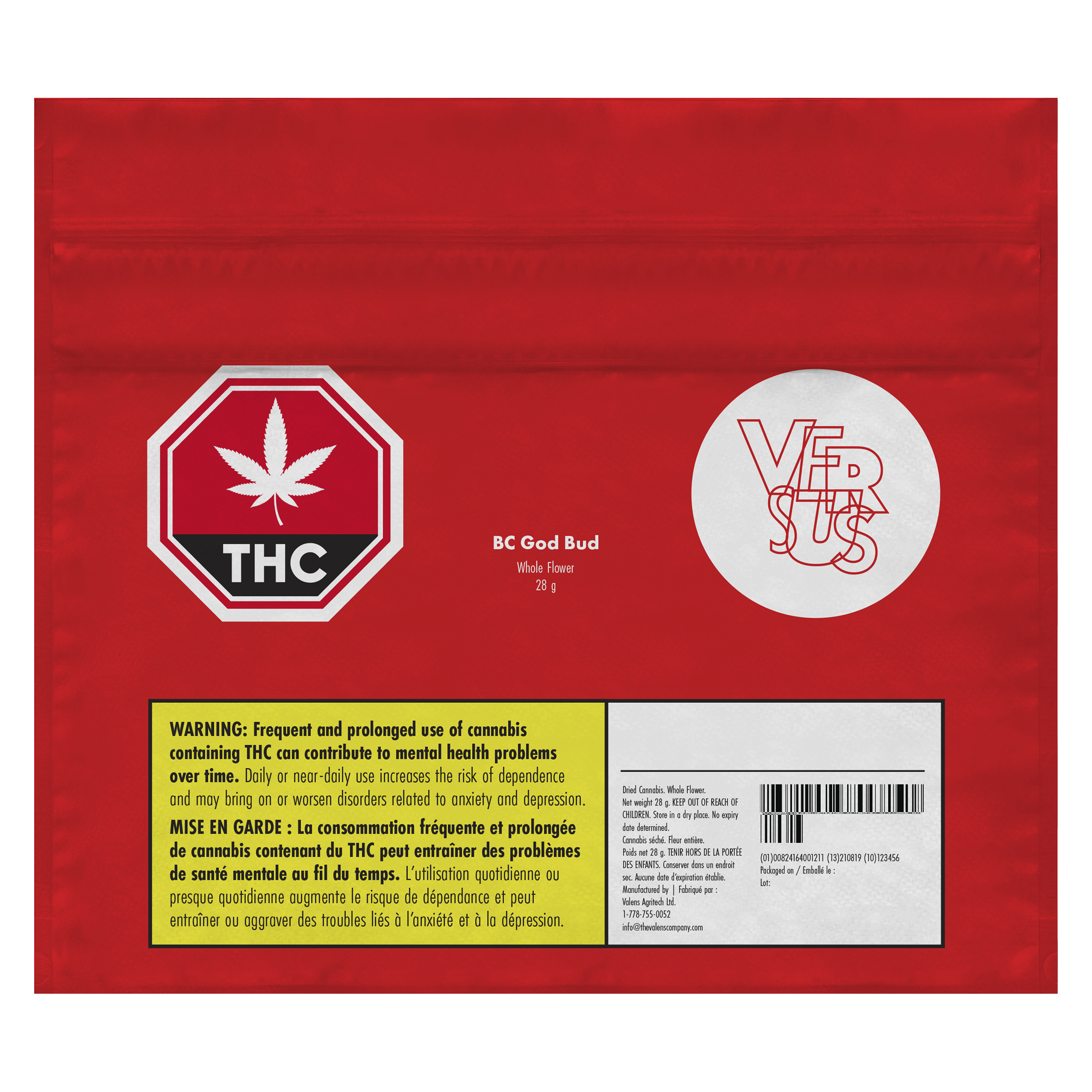 VERSUS BC GOD BUD (IND) DRIED - 28G