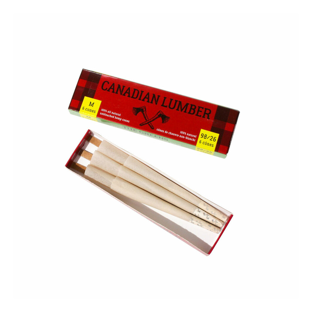 CANADIAN LUMBER GREENS 1 1/4" UNBLEACHED CONES - 6PK