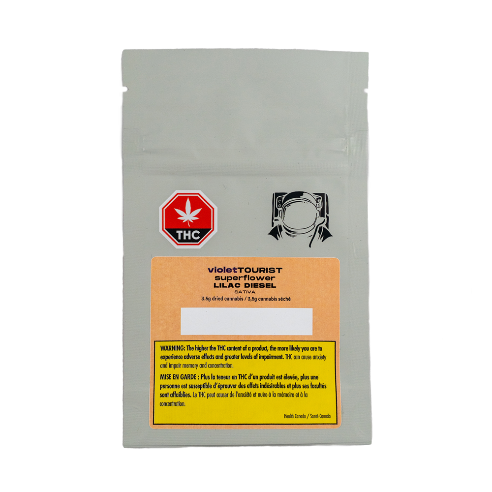 VIOLET TOURIST SUPERFLOWER LILAC DIESEL (S) DRIED - 3.5G