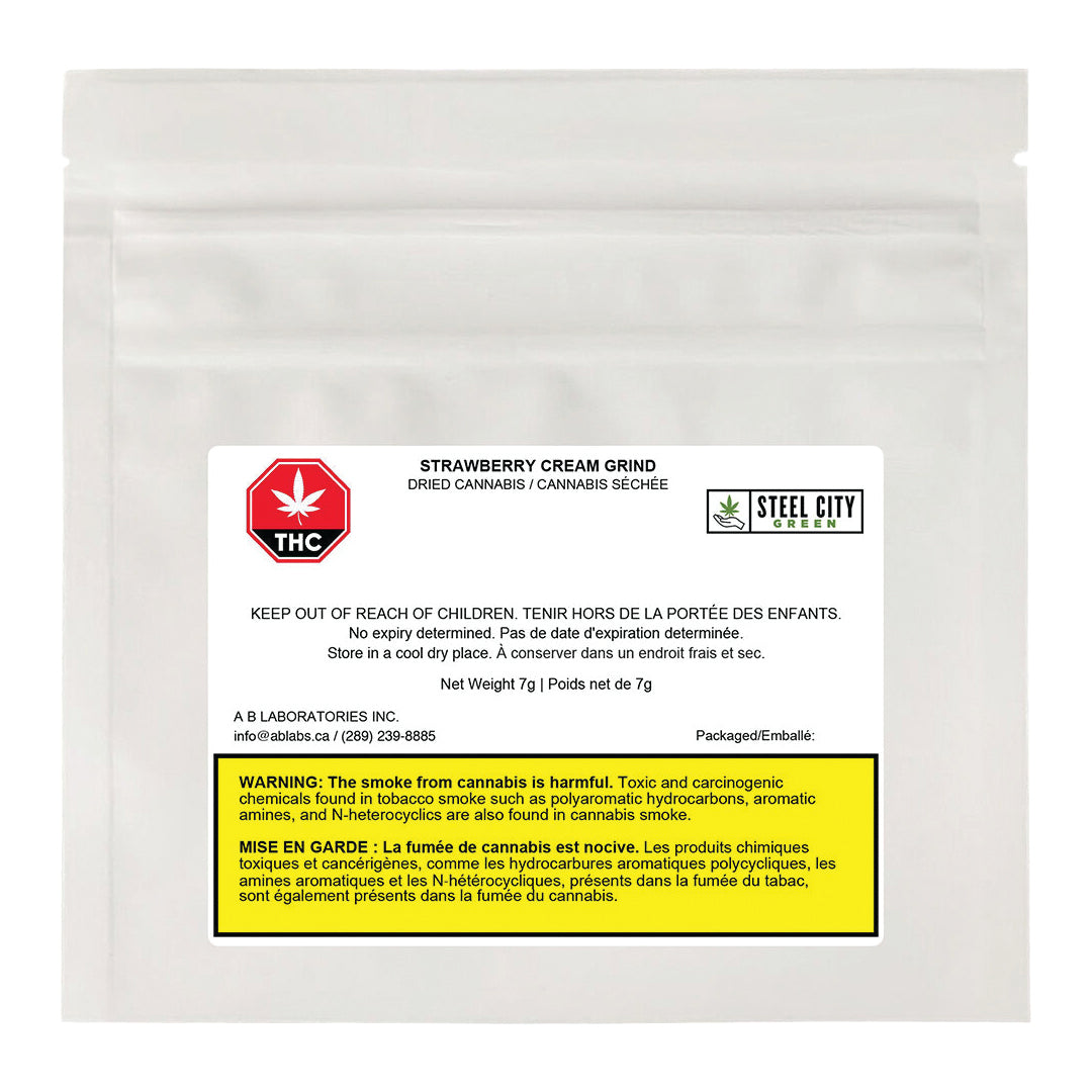 STEEL CITY GREEN STRAWBERRY CREAM MILLED (S) DRIED - 7G