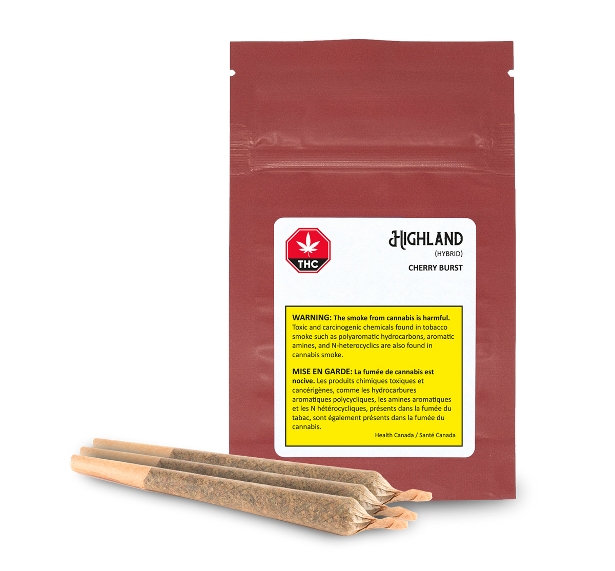 HIGHLAND GROW CHERRY BURST (H) PRE-ROLL - 0.5G X 3