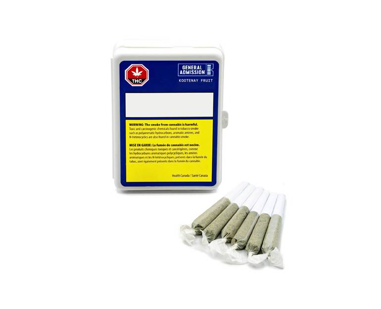 GENERAL ADMISSION KOOTENAY FRUIT (IND) PRE-ROLL - 0.5G X 6