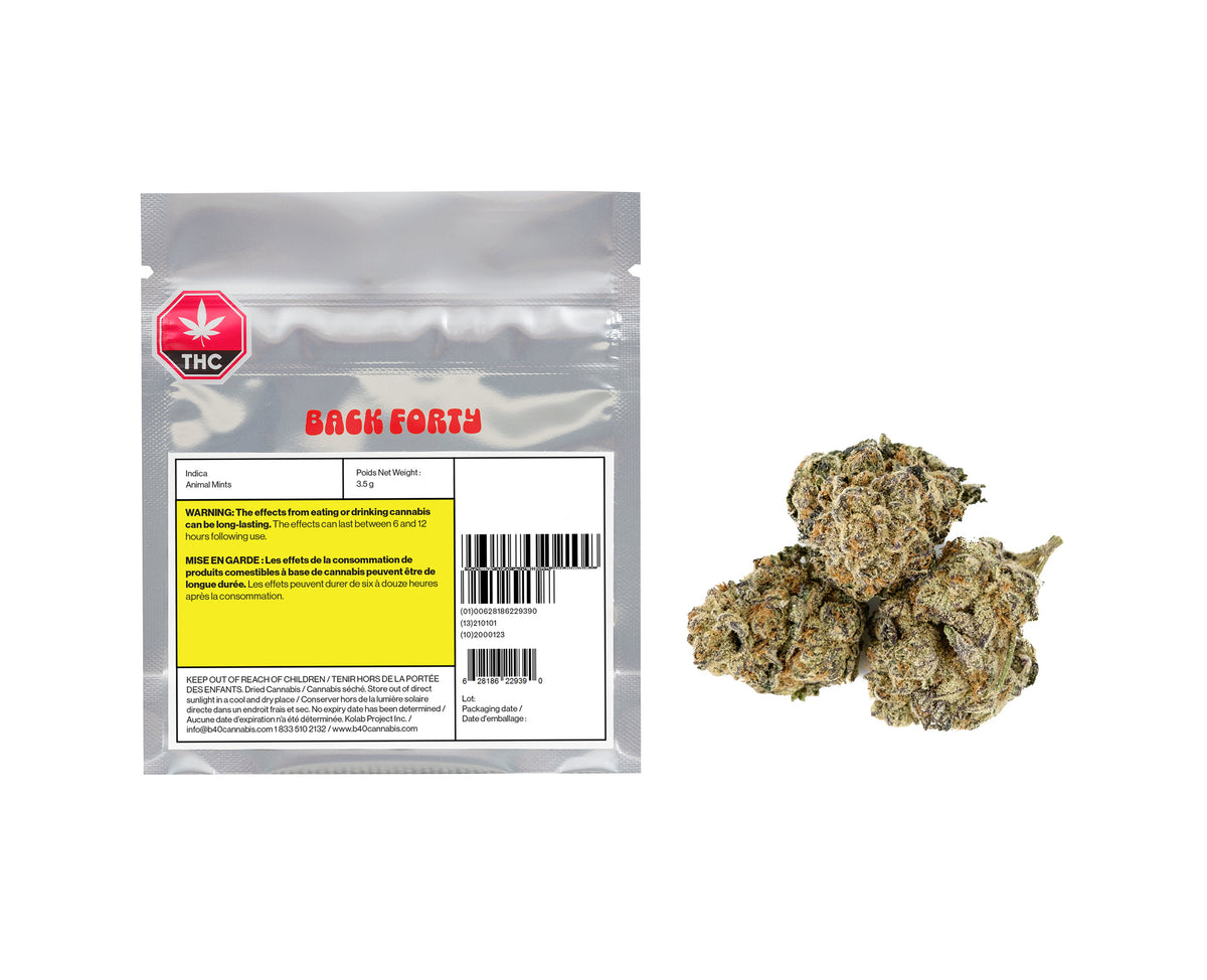 BACK FORTY ANIMAL MINTS (IND) DRIED - 3.5G