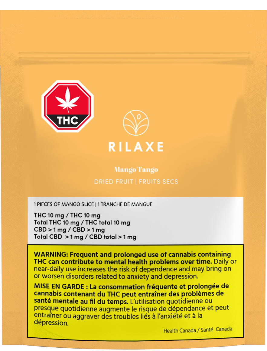 RILAXE MANGO TANGO (H) DRIED FRUIT - 10MG THC X 1