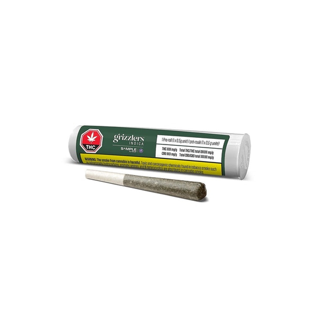 GRIZZLERS INDICA (IND) PRE-ROLL - 0.5G X 1