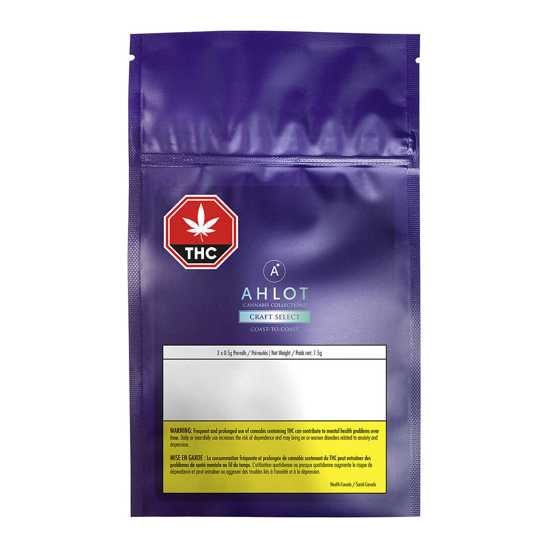 AHLOT CRAFT SELECT: COAST TO COAST (IND) PRE-ROLL - 0.5G X 3