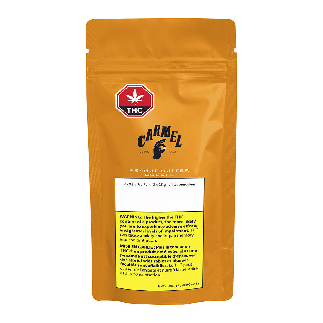 CARMEL PEANUT BUTTER BREATH (IND) PRE-ROLL - 0.5G X 3