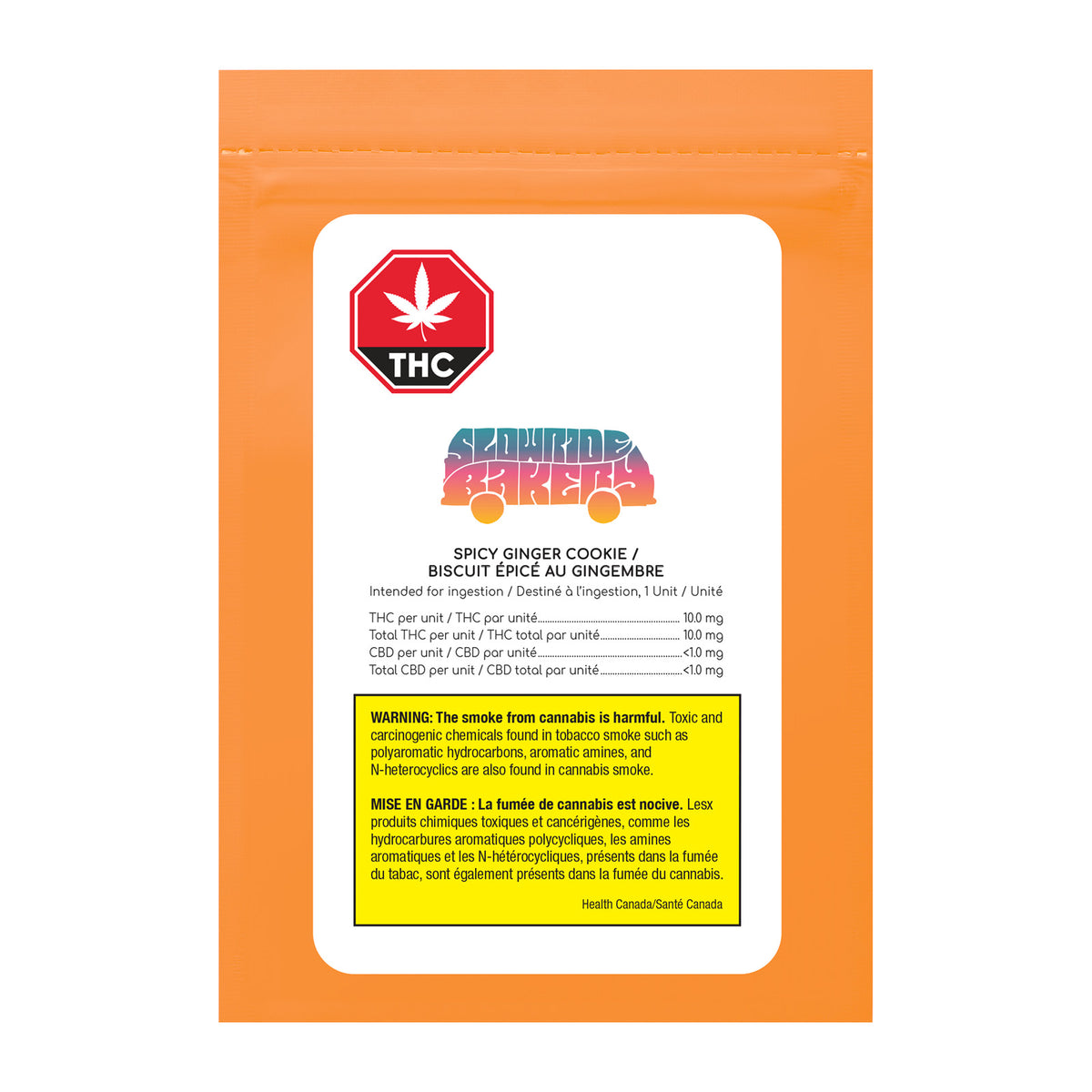 SLOWRIDE BAKERY SPICY GINGER (H) COOKIE - 10MG X 1